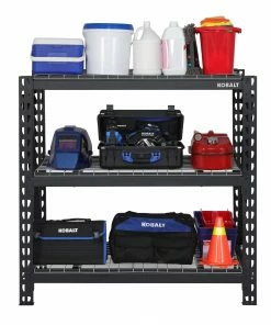 Kobalt Freestanding Shelving Units 48-in W x 24-in D x 47-in H 3-Tier Heavy Duty Steel Utility -Kobalt Best Sale 42193264 scaled