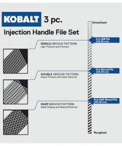 Kobalt Files 8-in Smooth File Set File -Kobalt Best Sale 42253309