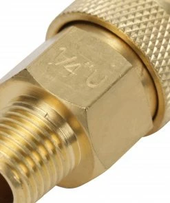 Kobalt Air Compressor Fittings Brass NPT Coupler (M) 1/4-in Universal -Kobalt Best Sale 42260948