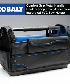 Kobalt Tool Bags Plumbing Tool Bag with Caddy Black, Blue Polyester 12.99-in -Kobalt Best Sale 42393520 scaled