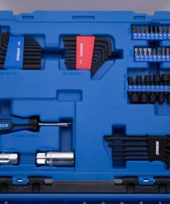 Kobalt Mechanics Tool Sets 250-Piece Standard (SAE) and Metric Combination Polished Chrome Mechanics Tool Set (1/4-in; 3/8-in) -Kobalt Best Sale 42394145 scaled