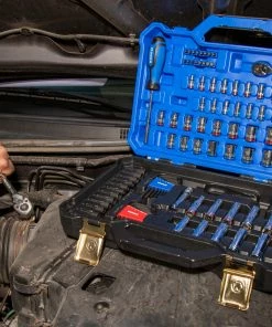 Kobalt Mechanics Tool Sets Centennial 100-Piece Standard (SAE) and Metric Combination Polished Chrome Mechanics Tool Set (1/4-in; 3/8-in) -Kobalt Best Sale 42394149 scaled