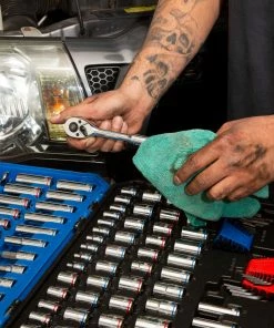 Kobalt Mechanics Tool Sets 154-Piece Standard (SAE) and Metric Combination Polished Chrome Mechanics Tool Set (1/4-in; 3/8-in) -Kobalt Best Sale 42394165 scaled