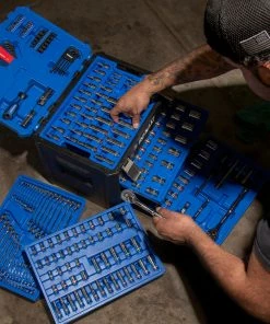 Kobalt Mechanics Tool Sets 250-Piece Standard (SAE) and Metric Combination Polished Chrome Mechanics Tool Set (1/4-in; 3/8-in) -Kobalt Best Sale 42702396 scaled