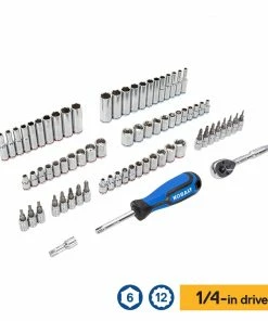 Kobalt Mechanics Tool Sets 309-Piece Standard (SAE) and Metric Combination Polished Chrome Mechanics Tool Set (1/4-in; 3/8-in) -Kobalt Best Sale 44194581