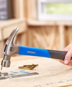 Kobalt Hammers 20-oz Smooth Face Steel Head Fiberglass Claw Hammer -Kobalt Best Sale 44283806