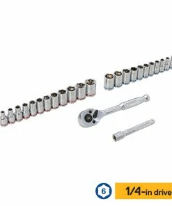 Kobalt Mechanics Tool Sets 135-Piece Standard (SAE) and Metric Combination Polished Chrome Mechanics Tool Set (1/4-in; 3/8-in) 8 Kobalt Mechanics Tool Sets 135-Piece Standard (SAE) and Metric Combination Polished Chrome Mechanics Tool Set (1/4-in; 3/8-in) -Kobalt Best Sale 44317393