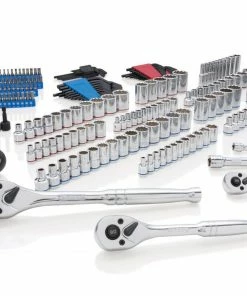 Kobalt Mechanics Tool Sets 309-Piece Standard (SAE) and Metric Combination Polished Chrome Mechanics Tool Set (1/4-in; 3/8-in) -Kobalt Best Sale 44380414 scaled