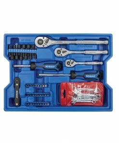 Kobalt Mechanics Tool Sets 243-Piece Standard (SAE) and Metric Combination Polished Chrome Mechanics Tool Set (1/4-in; 3/8-in) -Kobalt Best Sale 44474233 scaled