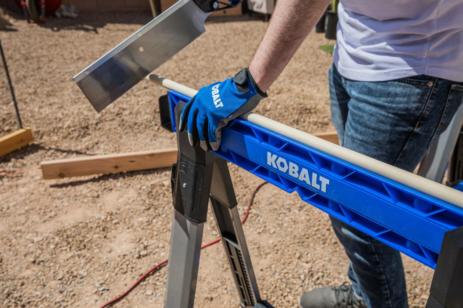 Kobalt Saw Horses 30.63-in W x 33.5-in H Adjustable Pp and Steel Construction Saw Horse (1000-lb Capacity) 17 Kobalt Saw Horses 30.63-in W x 33.5-in H Adjustable Pp and Steel Construction Saw Horse (1000-lb Capacity) - Image 17