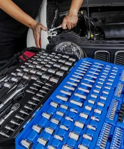 Kobalt Mechanics Tool Sets 309-Piece Standard (SAE) and Metric Combination Polished Chrome Mechanics Tool Set (1/4-in; 3/8-in) -Kobalt Best Sale 45006291 scaled