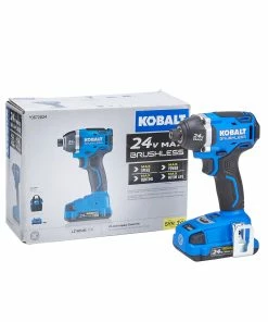 Kobalt Impact Drivers 24-volt Max Variable Speed Brushless Cordless Impact Driver (1-Battery Included) -Kobalt Best Sale 45231353