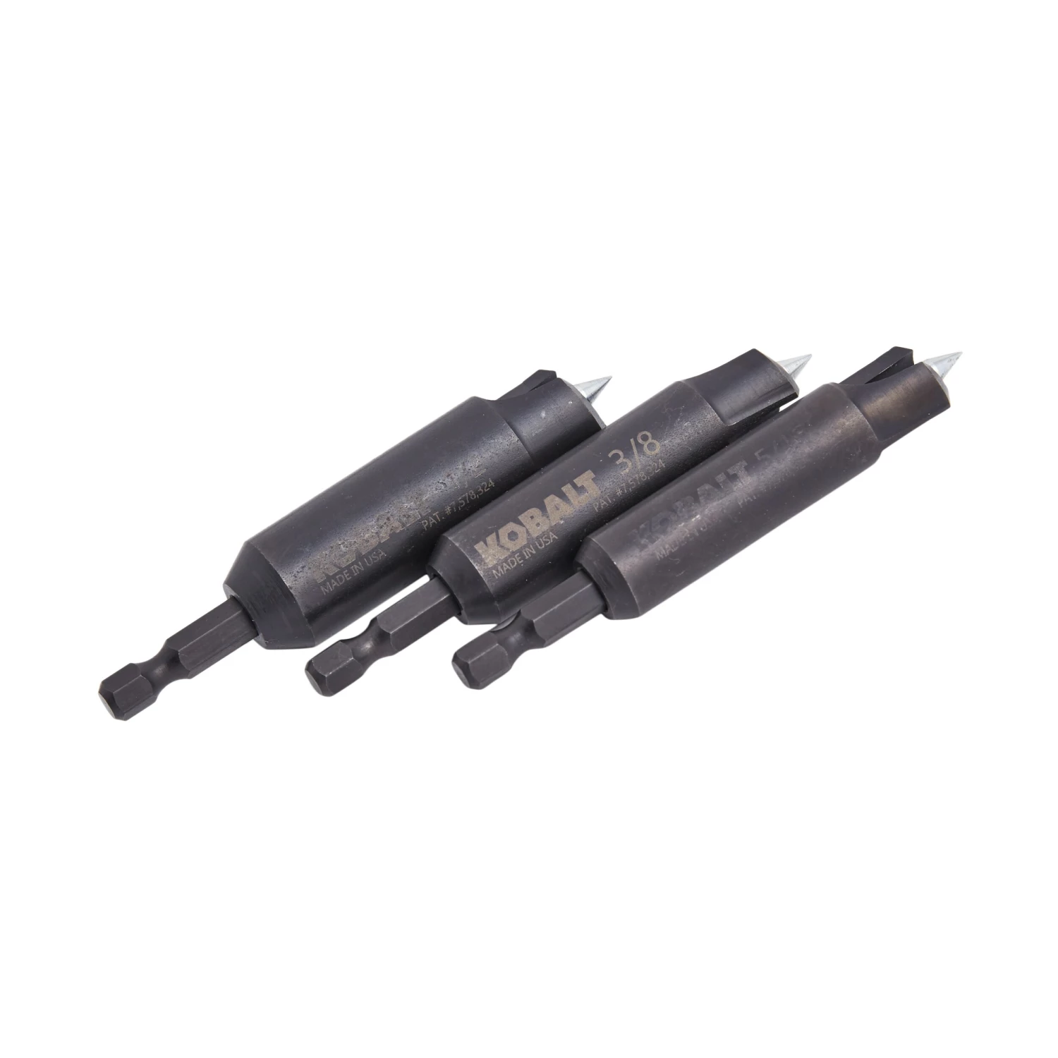 Kobalt Woodboring Drill Bits 3-Piece Assorted Woodboring Plug Cutters Drill Bit Set 3 Kobalt Woodboring Drill Bits 3-Piece Assorted Woodboring Plug Cutters Drill Bit Set - Image 3