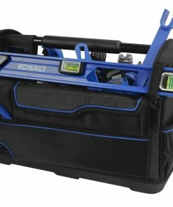 Kobalt Tool Bags Plumbing Tool Bag with Caddy Black, Blue Polyester 12.99-in -Kobalt Best Sale 45452607 scaled