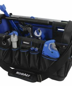 Kobalt Tool Bags Plumbing Tool Bag with Caddy Black, Blue Polyester 12.99-in -Kobalt Best Sale 45459479 scaled