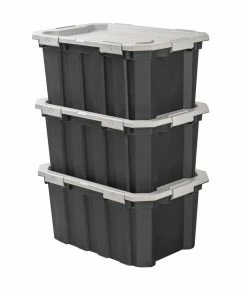 Kobalt Plastic Storage Totes X-large 24-Gallon (96-Quart) Grey Tote Latching Lid -Kobalt Best Sale 46358968 scaled